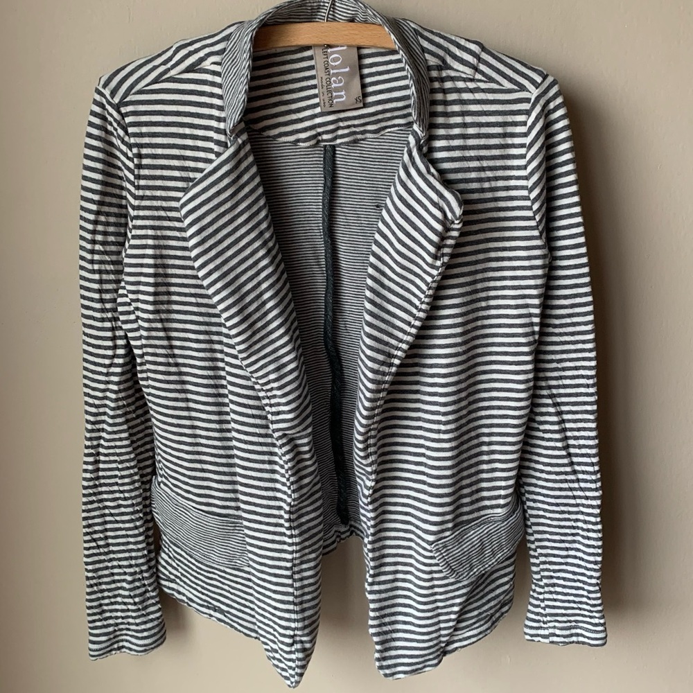 Anthro Dolan striped knit blazer